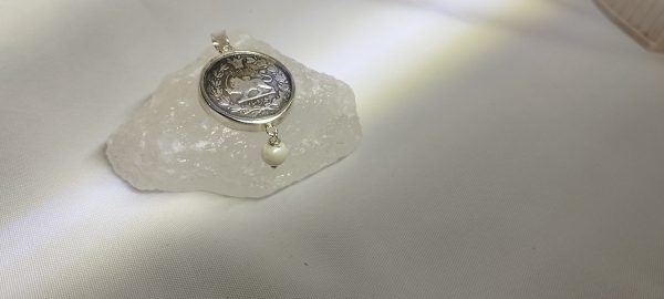 آویز نقره سکه طرح شیر و خورشید - تصویر 2