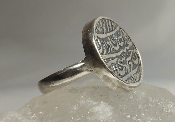 انگشتر نقره سکه قدیمی - تصویر 4