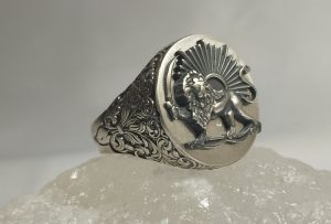 انگشتر نقره شیر و خورشید
