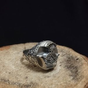 انگشتر تاج نقره